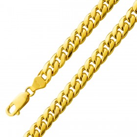 Panzerarmband 4.9mm Gelbgold 585 14 K halbmassiv poliert Cuban Link