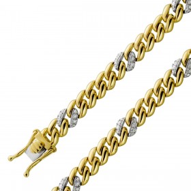 Panzerarmband Gelbgold 585 14K Brillanten 0.43ct TW VSI