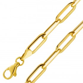 Paperclip Armband 5,8mm Gelbgold 333 8 K poliert  