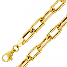 Paperclip Armband 7,0mm Gelbgold 333 8 K poliert