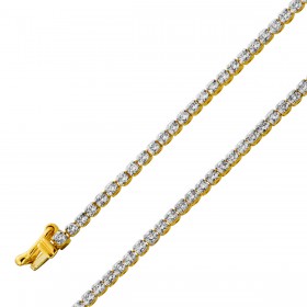 Diamant Tennisarmband Gelbgold 585 14K Brillanten