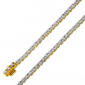 Tennis Armband Gelbgold 585 14K Brillanten 1.50ct TW SI 