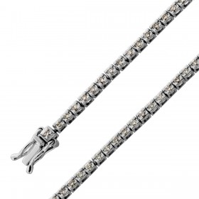 Tennisarmband Platin 950 champagnerfarbene Brillanten 1.01ct 