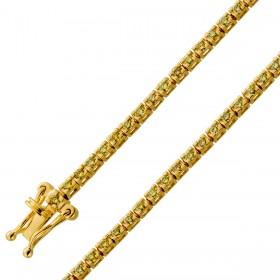 Tennisarmband Gold 585 14 Karat  gelbe Brillanten 1.09ct 