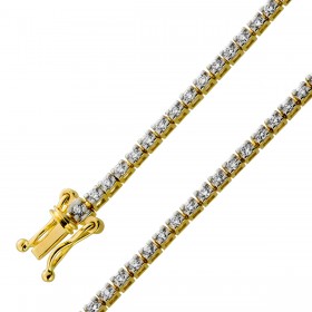 Tennisarmband 1.0ct Gold 585 14 Karat Lab Grown Diamanten