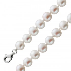 Perlenkette weiss 8mm 42cm-47cm Top Lustre Süsswasser