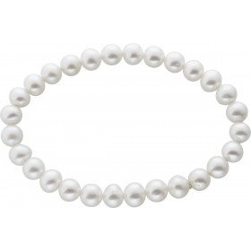 Perlen  Armband Süßwasser Zuchtperlen 7mm Dehnbar