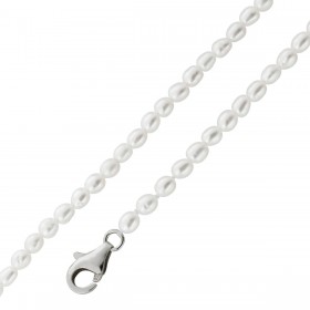 Perlenkette Silber 925 Süßwasser Zuchtperlen 3-3.5mm