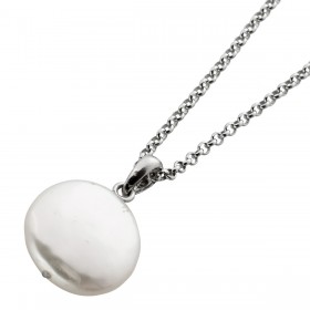 Erbskette Silber 925 Anhänger Süßwasserperle 