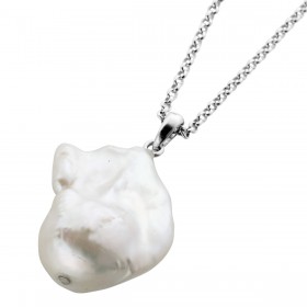 Erbskette Silber 925 Barock Edison Perlen Anhänger 