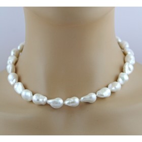 Perlenkette 45cm Edison Perlen Barock 10-12mm 