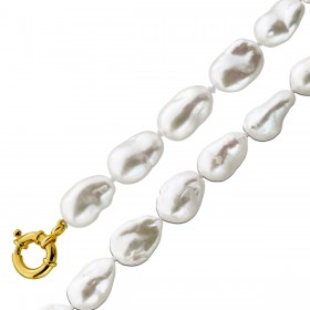 Perlenkette 45cm Edison Perlen Barock 10-12mm 