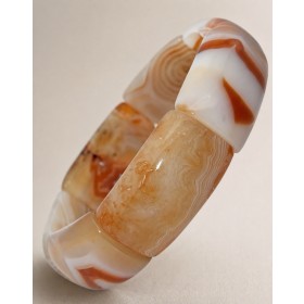 Achat Armband sonnengelb weiß orangene Achate 310ct.