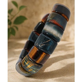 Tigerauge Armband braun grün blaute Tigerauge Edelsteine 185ct