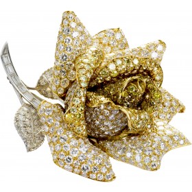 Diamant Rose Gelbgold Weißgold 750 Diamanten 54.00ct. RARITÄT