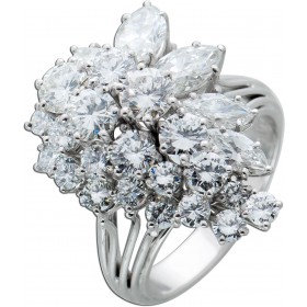 Cocktail Brillantring Weißgold 750 18K Brillanten Diamanten 4.63ct. 