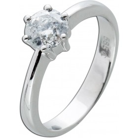 Verlobungsring Weißgold 585 14K Solitär Diamant 1.0ct W P2  