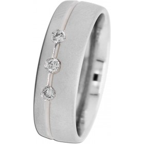 Brillant Ring Weißgold 585 14K Diamanten 0.09ct