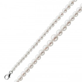 Perlenkette 37cm 7mm japanischen Akoyaperlen weiss