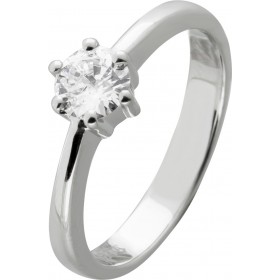 Brillant Verlobungsring Weißgold 585 14K Solitär Brillant  0.48ct.TW VVS