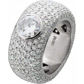 Brillant Diamantring Platin 950 Brillanten 5.40 ct. TW VVS