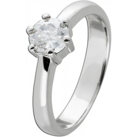 Verlobungsring Weißgold 585 14K Solitär Brillant 0.81ct W P3