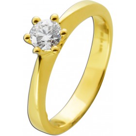 Verlobungsring Gelbgold 585 14K Solitär Diamant 0.50ct GIA Zertifikat