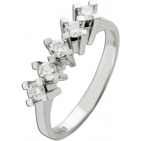 Diamantring Weißgold 585 14K Brillanten Antikschmuck