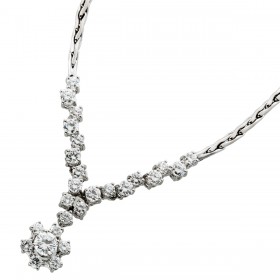 Diamantcollier Weißgold 750 18K Diamanten 2.25ct  Wempe Antikschmuck