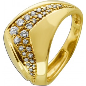 Diamantring Gold 585 14K Diamanten 0.50ct. Lupenrein
