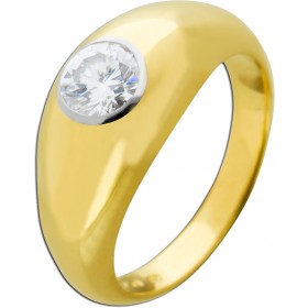 Brillantring Gold 750 Weißgold 18K Solitär Brillant 0.80ct