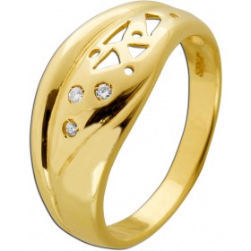 Brillantring Gold 585 14K Diamanten 0.03ct. W SI 