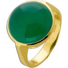 Chrysopras Ring Gold 585 14K grüner Edelstein 14.1ct.