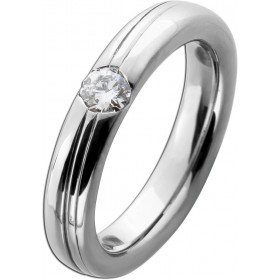 Solitärring Weißgold 750 18K Solitär Diamant 0.20ct Lupenrein