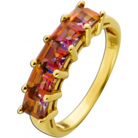 Topas Ring Gold 333 8K orange-pink-violett Mystic Topase 