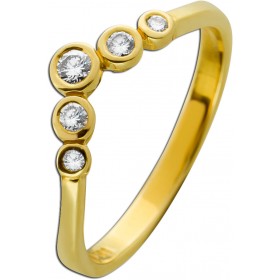 Billant Ring Gold 585 14K Diamanten 0.15ct  TW VSI  
