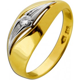 Diamantring Gold Weißgold 585 14K Brillant Antikschmuck