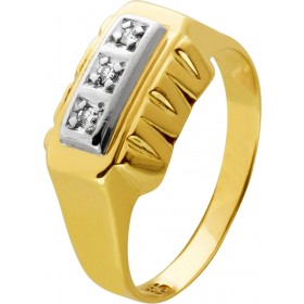 Diamantring Gold Weißgold 585 14K Diamanten Antikschmuck