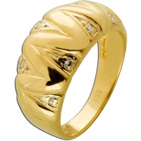 Diamantring Gold 585 14 Karat Diamanten 0.07ct  W I1 