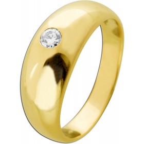 Solitärring Gold 585 14K Diamant 0.10ct.TW VVS  