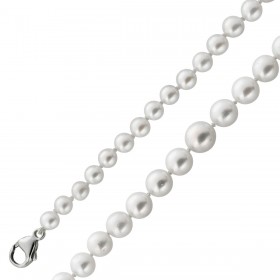 Perlenkette japanische Akoyaperlen 5.1-8.6mm Silber 925 