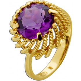 Amethystring Gold 333 8K lila Edelstein Antikschmuck