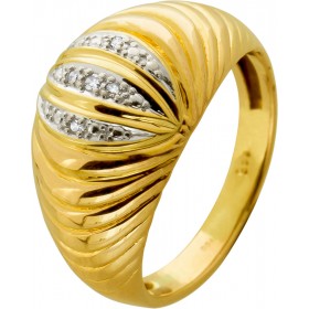 Diamantring Gold 585 Weißgold 14K Diamanten 0.07ct. 
