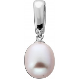 Perlenanhänger Weißgold 750 18K japanische Biwaperle 12.8mm 