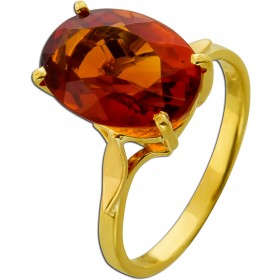 Citrin Ring Gold 750 18K orange cognac Edelstein 7ct 