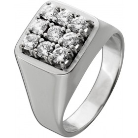 Brillant Ring Weissgold 750 18K Diamanten 0.75ct Kleinfingerring