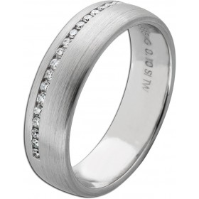 Diamantring Weißgold 585 14K Brillanten 0.10ct