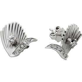 Diamantohrstecker Weißgold 585 14K Diamanten Antikschmuck 