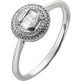 Diamantring Weißgold 750 18K Diamanten 0.90ct  