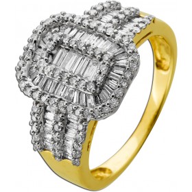 Brillantring Gold 585 14K Diamanten 1.52ct Antikschmuck